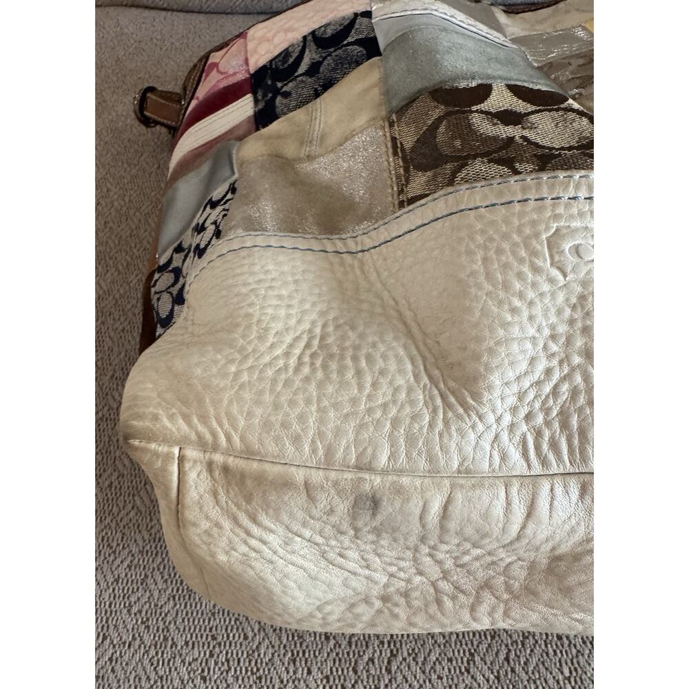 Coach Vintage Signature Patchwork Purse– Multicolor Neutral Tones - Picture 10 of 16